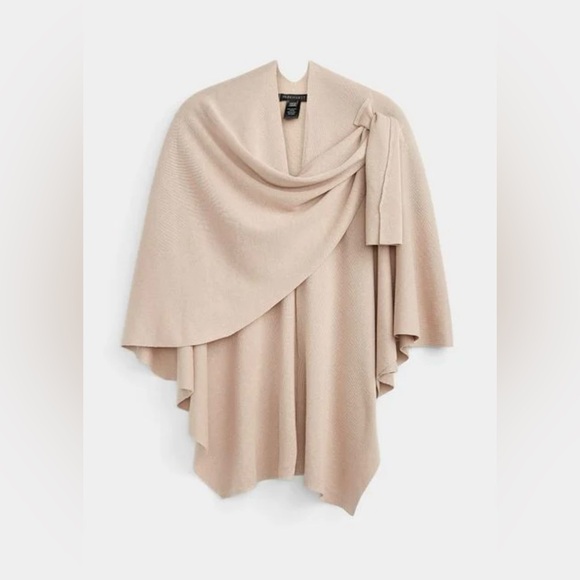 Parkhurst Natural Wrap Finley Poncho Beige One Size - Picture 2 of 8